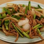 かんだ食堂 - ○ニンニク芽炒(単品500円/定食750円)