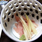 ふじや旅館 - ４月の夕食（佐久鯉の洗い）