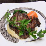 ふじや旅館 - ４月の夕食（牛ヒレステーキ）