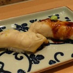 築地すし好 JIN仁 - 穴子（ゆず塩、たれ）