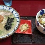 がんこや - みぞれラーメン&ﾊﾞﾗｻｷﾁｬｰｼｭｰ丼