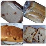 F - ◆上：パンドミー（4枚切り：258円）・・普通に美味しい食パンです。
            下：ラムレーズン食パン（320円）・・お子さんも召し上がる可能性もあるせいか、ラムの風味が弱いですね。