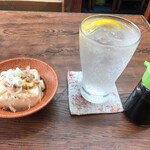 そば処 つかもと - レモンサワーと冷奴