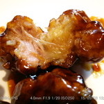 中国飯店 富麗華 - 黒酢の酢豚 断面 2015.5