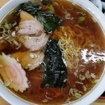 松葉家 - ラーメン大盛りアップ。