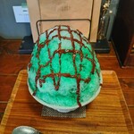 CAFE めがね書房 - チョコミントかき氷