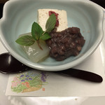 柏屋旅館 - 桜杏仁豆腐、わらび餅、小豆　2015.05