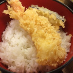 明日花 - 海老と茄子のミニ天丼！衣がサクサク〜