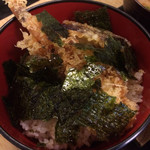 Asuka - ミニ天丼には海苔と天つゆをかけていただきます！