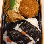 キッチンオリジン - 料理写真:良い値!黒毛和牛入りメンチカツ明太弁当。