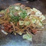お好み焼きさくら - さくらのホロモンうどん焼きちょうー美味し