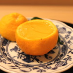 京懐石 吉泉 - 三宝柑のゼリー　オレンジリキュールをかけて　(2015/04)