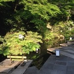 星のや京都 - 朝食後に水の庭で一休み