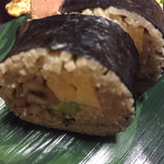 流山 すず季 - おまかせ会席 盛り込み料理
      蕎麦寿司 （玉子焼、穴子、胡瓜）