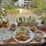ぱんだ食堂 - Aランチ 豚肉と野菜のやき肉