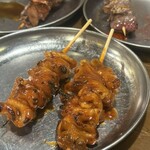 筑前屋 - 料理写真:しろ(みそだれ)、ハツ、レバー