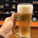 お好み焼き きよ太郎 - 初めはビール