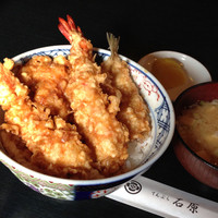 てんぷら石原 - 上天丼1,313円＋みそ椀157円 140409 15:03