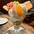 フルーツ&カフェ ハマツ - 料理写真:下までフルーツ詰まってます✨ 桃、メロン、梨、シャインマスカット、パイン、スイカ、キウイetc..果物が全て甘くて美味しかった♡