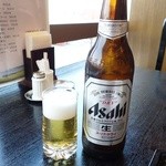 ユートリープラザ - うまい瓶ビール550円