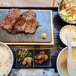 伊達の牛たん本舗 - 料理写真:夫　極上 芯たん定食5枚 4390円