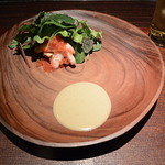 ずわい蟹のサラダ 蟹味噌ソース