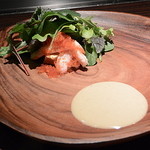 ずわい蟹のサラダ 蟹味噌ソース