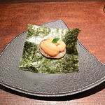 Samwells - ウニとおこげ飯の手巻き