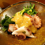 Sushidokoroatsuga - 菜の花とタコの酢味噌和え