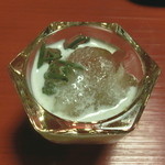 御料理 貴船 - 鱧の湯引きとフルーツトマトとマスカルポーネ