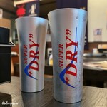 盛岡開運酒場 ぐらん炭 - スーパードライ キンキンタンブラー