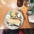 雑貨と喫茶 マチカド - 料理写真:アイスコーヒーのフルサイズホットサンドセットをサイドメニュー全部付きで