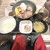 吉野家 - 料理写真:極旨牛鉄板ステーキ定食とからあげ１個