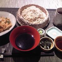 WABI やまどり - 桜えび 掻き揚げ & 盛り蕎麦 お食事全景♪ｗ