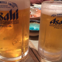 海鮮処松月亭 博多本店 - 二杯目は生ビール大盛り（笑）