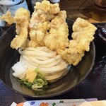 長寿饂飩 つるかめ - 料理写真:かしわ天　生醤油　1,265円(税込)