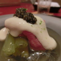 にくの匠 三芳 - ミスジと蕗　湯葉のすり流し