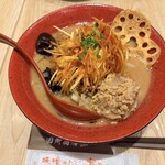 味噌乃屋 田所商店 - 茨城味噌Ｗ野菜らーめん＋辛肉ネギ