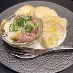 地酒庵 さとう - ネギトロとアボカドのディップ(700円)