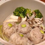 かどや - シュウマイと蒸し野菜