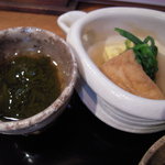 Shokusaikoubouharuno - もずく酢と煮物