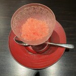 七ひろ - メニューにはないけど口直しのスイカのグラニテ