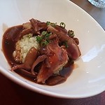 ナチュラルガーデン - アミューズ２：マリネされたウズラソティとリゾット