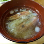 吹き寄せ寿司 - 甘海老の味噌汁