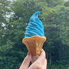 キョロロ - 青池サイダー ソフトクリーム ¥450