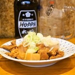 もつ焼き 大統領 - 2015.4 大統領特製煮込み（420円）馬のモツ煮