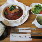 彩食茶房松の実 - デミソースの煮込みハンバーグ