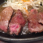 大淀河畔 みやちく - H27.5
      鉄皿ステーキランチのお肉のアップ