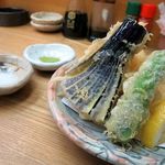 季節料理 藤原 - たけのこ天ぷら（裏側）