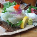 季節料理 藤原 - 造り盛り合わせ、いつもの内容とは異なります